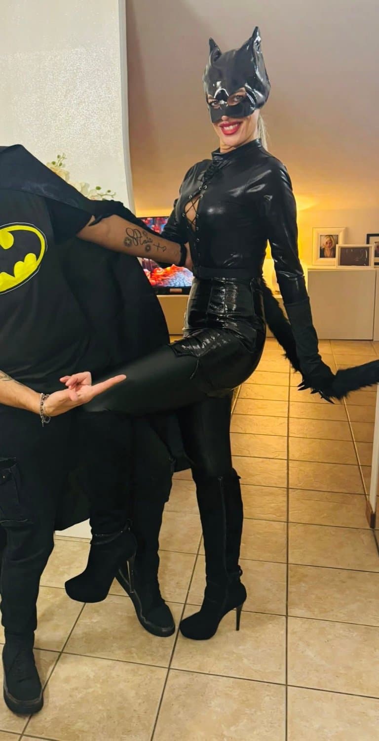 Click to view full size My friends mom at halloween party comment her look