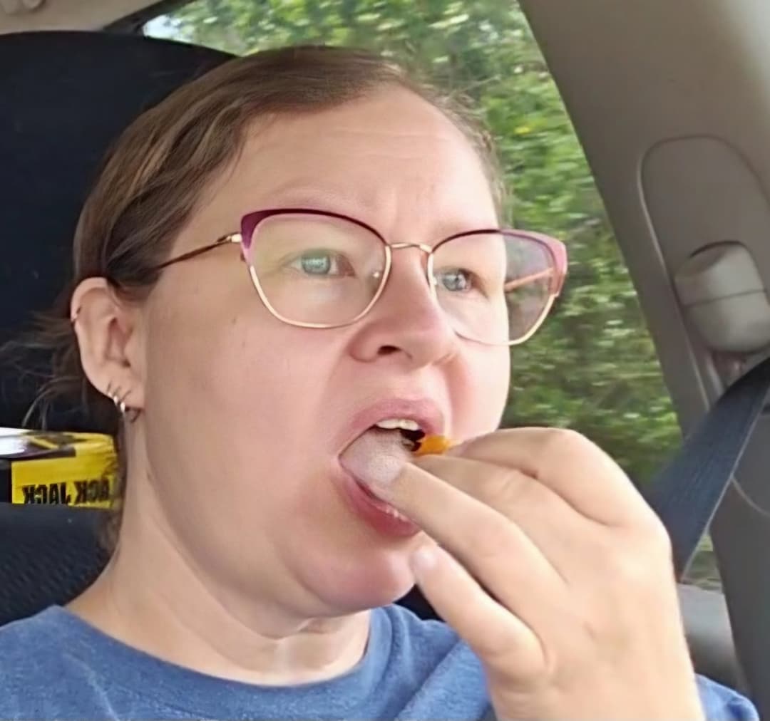 Click to view full size Fat Pig Amber Stuffing her fat face