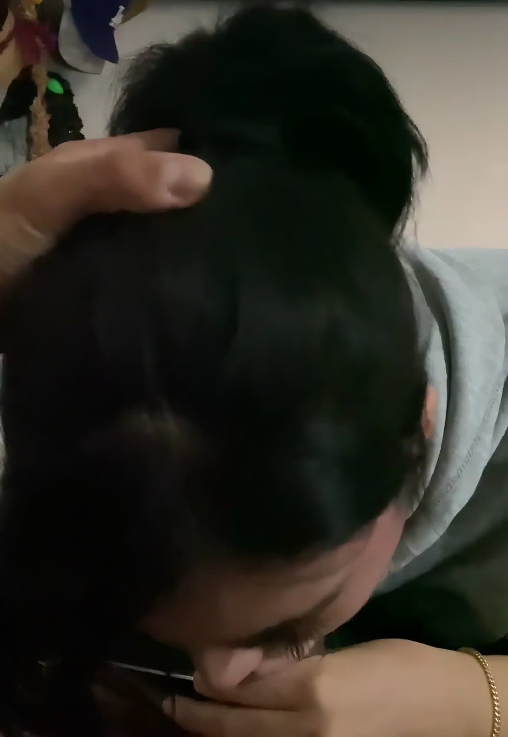 Pretty, hot, horny, brunette Latina slut loves blowjobs and slippery handjobs