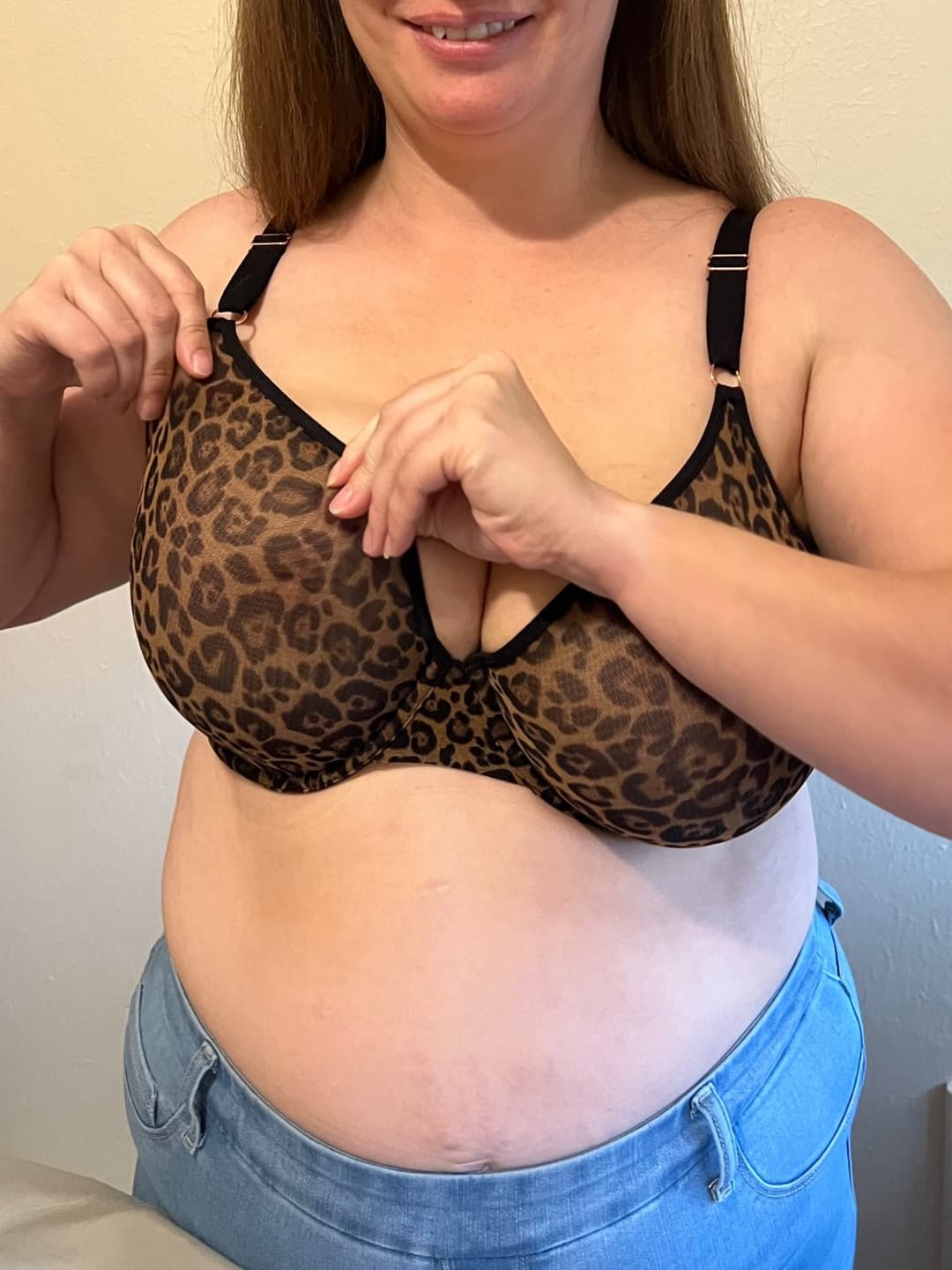 Chubby milf undresses and shows her huge tits