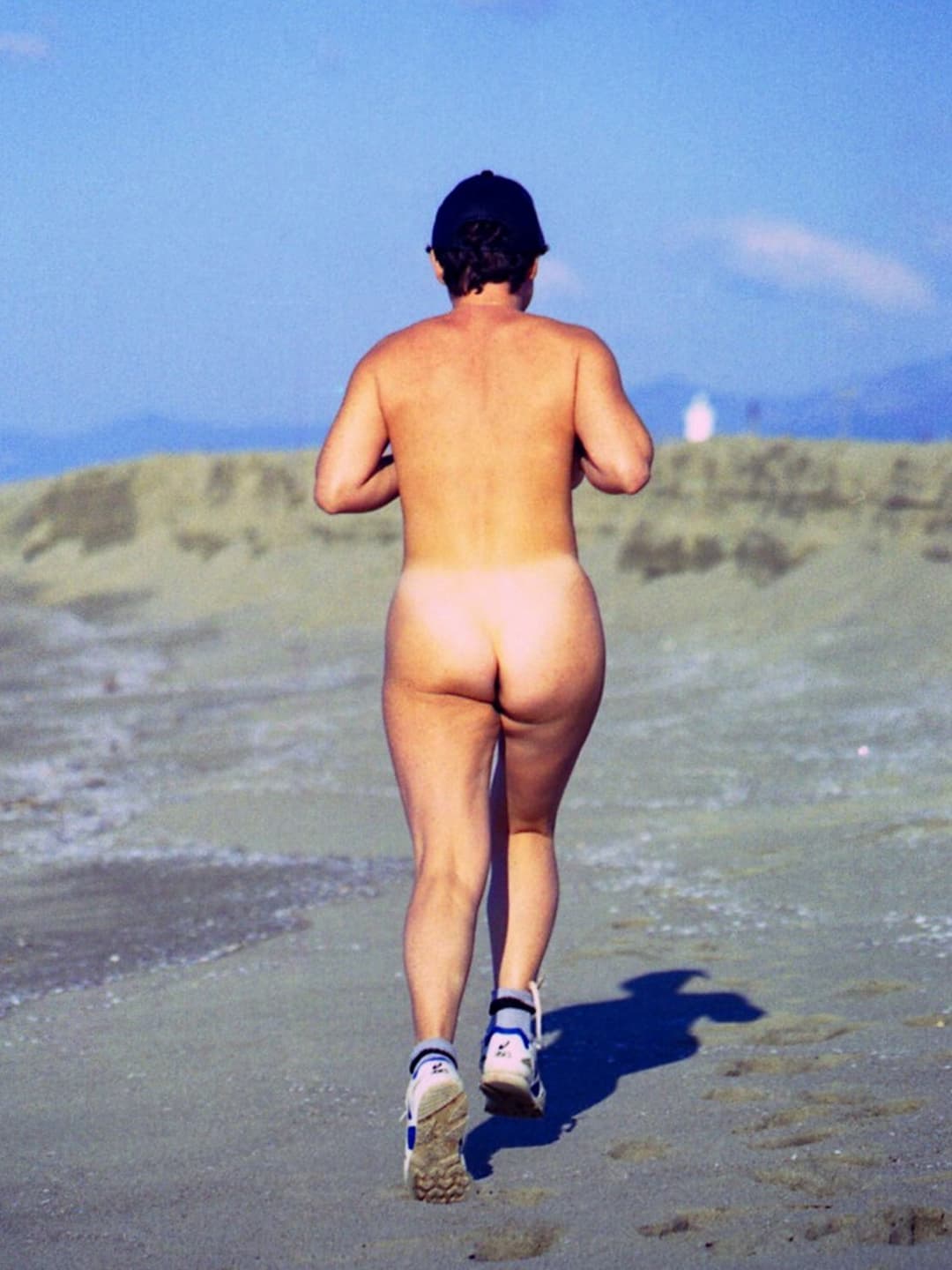 running naked on the beach in winter...