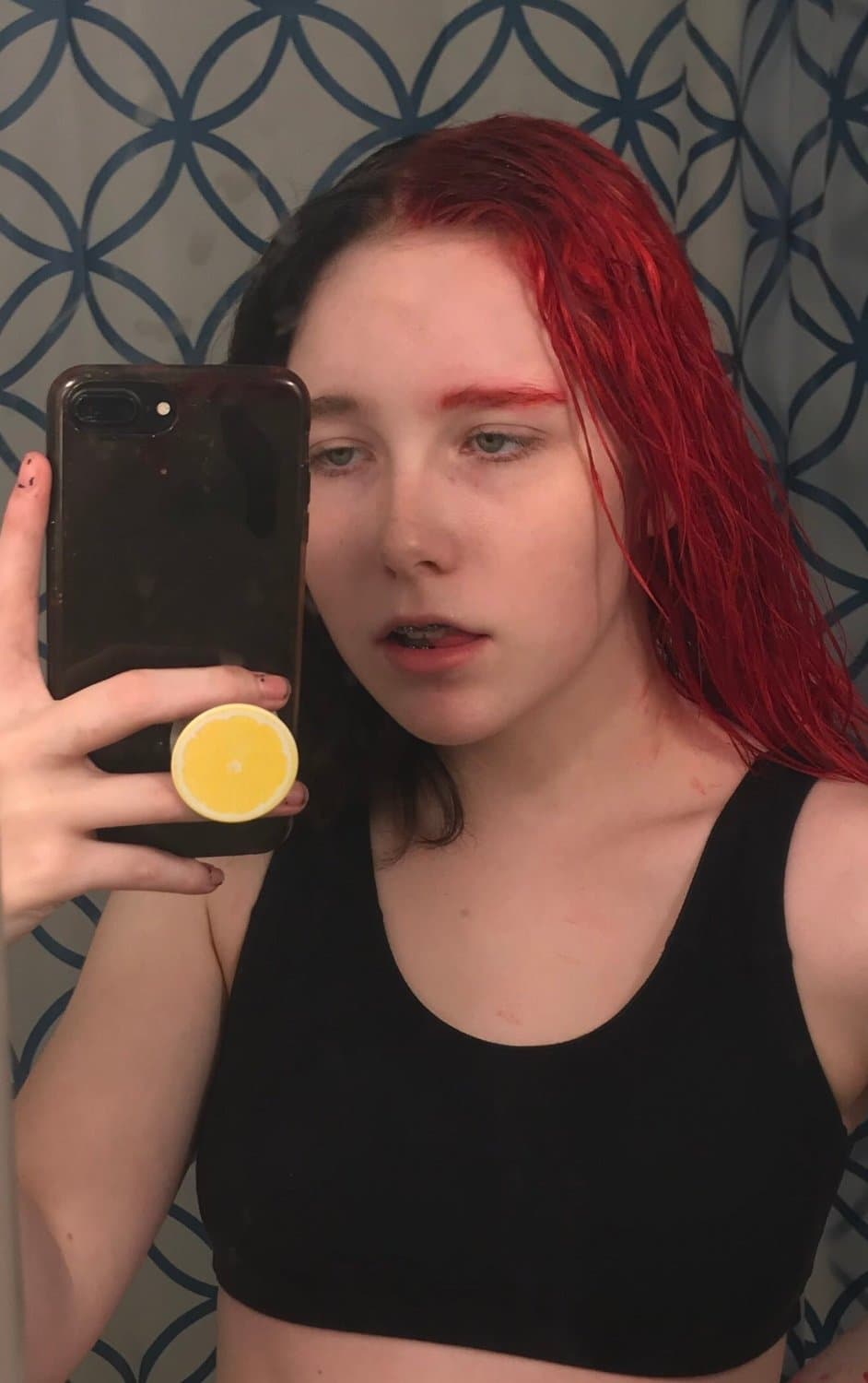 Click to view full size cute goth girlfriend with braces nudes