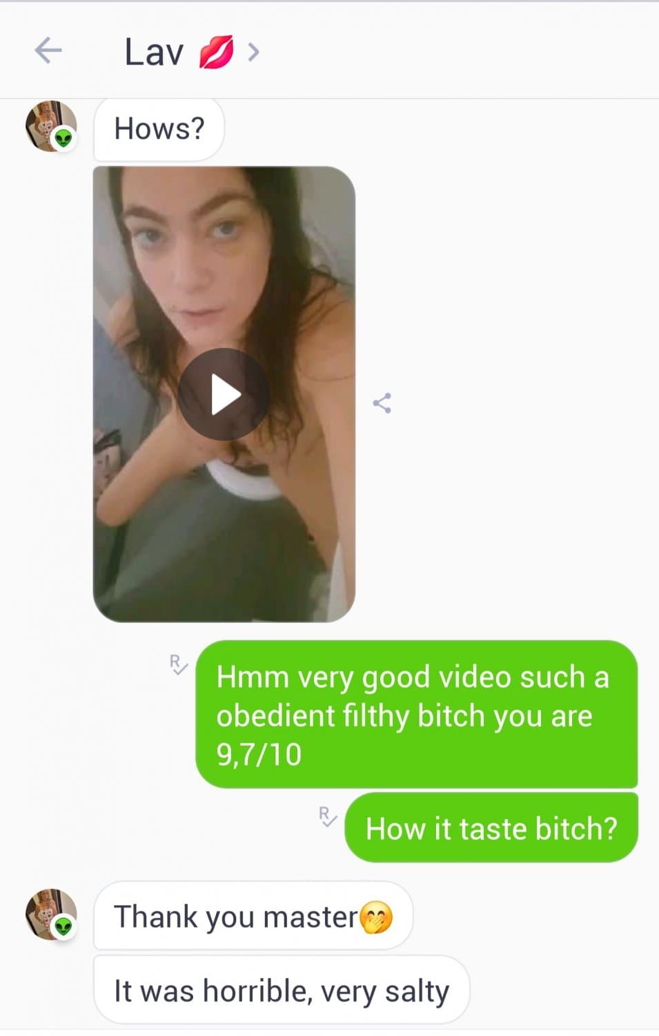 My new worthless bitch drink piss on my command and doing other tasks for me ???