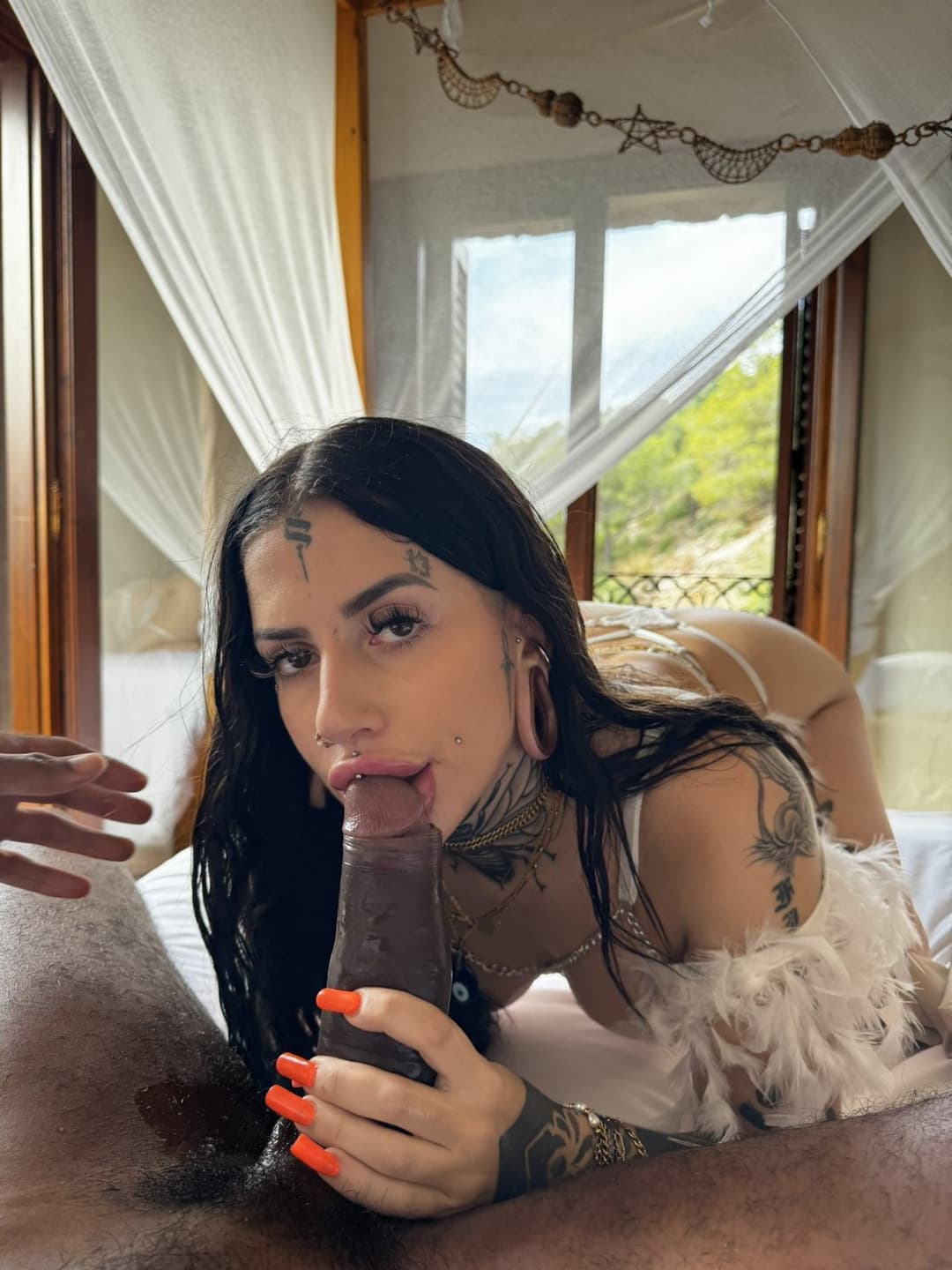 Some happy females with their chocolate bars in their mouth ??