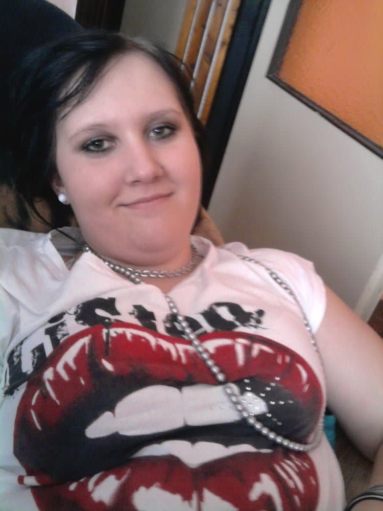 Chubby partner shows us her fat body