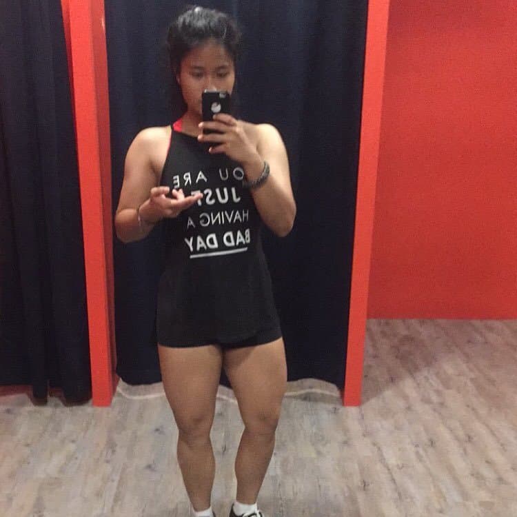 My favourite fitness girl with big thigh but I like her thigh more But she arrogance type