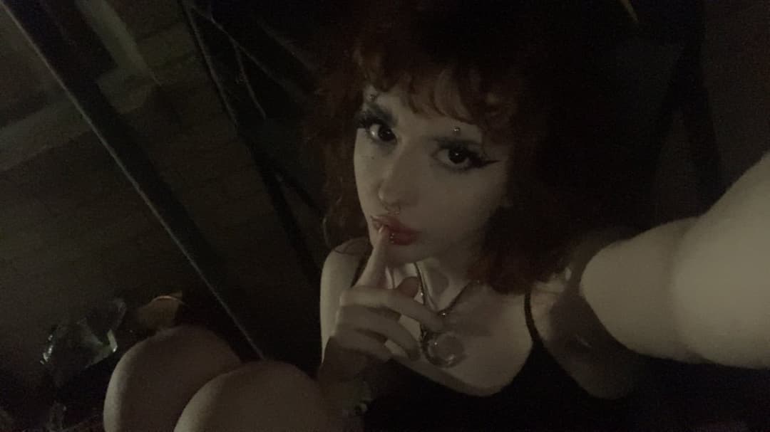 European Goth girl takes hood BBC deep