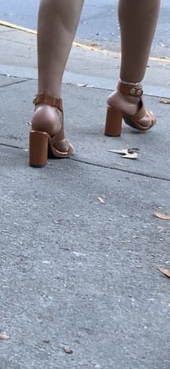 Mrs Tyra Soft Feet Wearing Open Toe Open Heels  ?? At Work