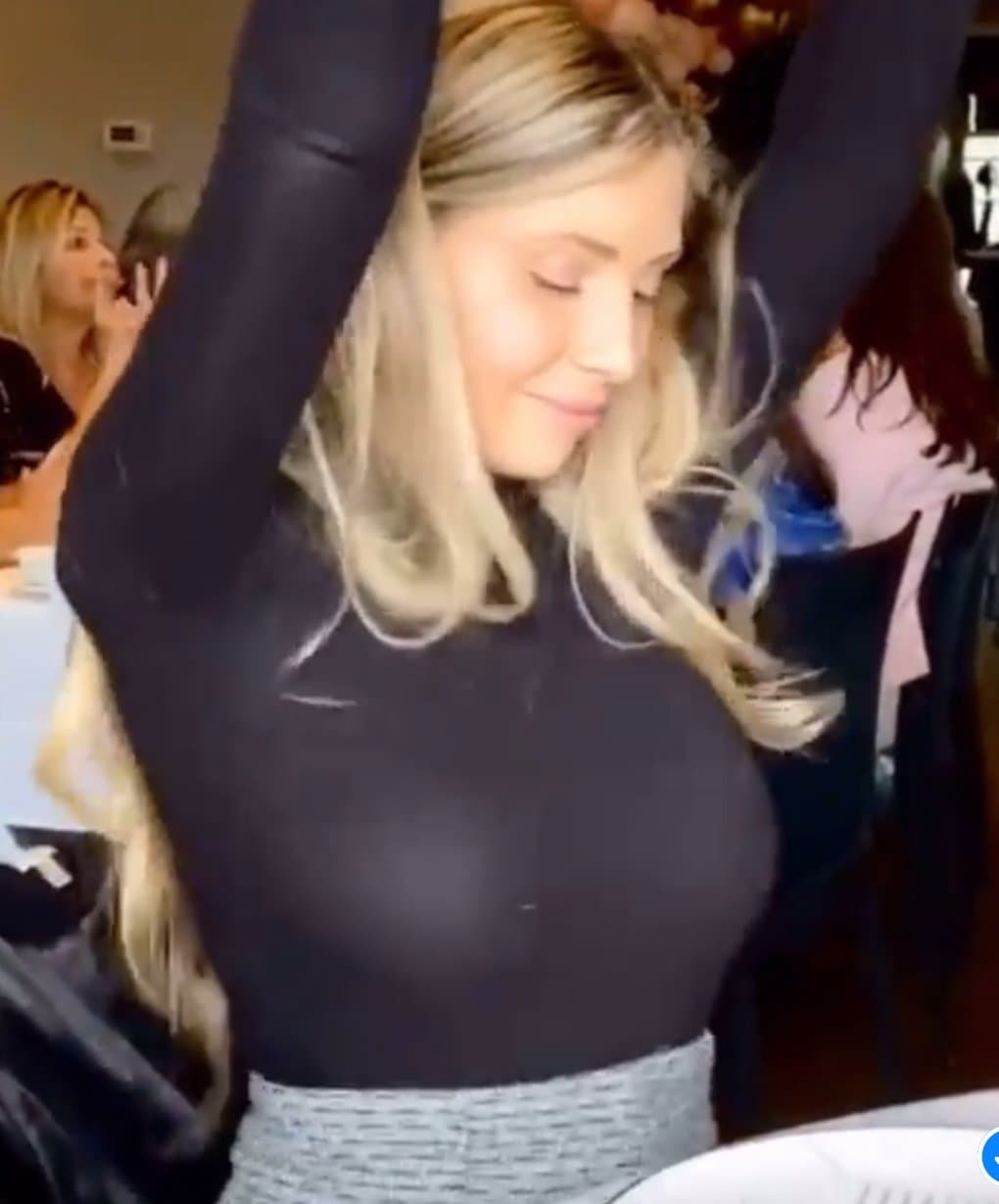 Do yall think this whore knew her nipple piercings were completely visible?