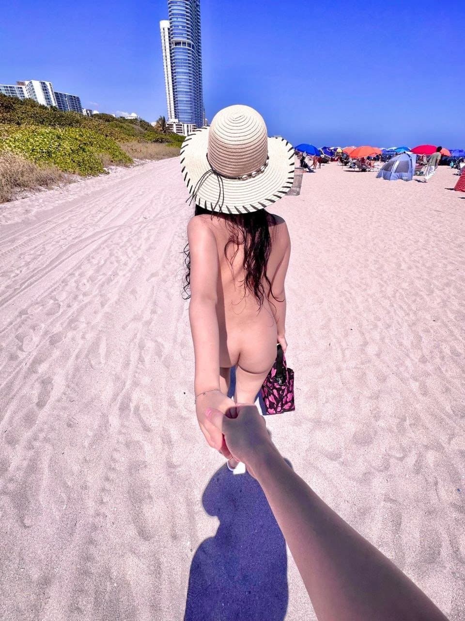 Chinese wife on the nude beach