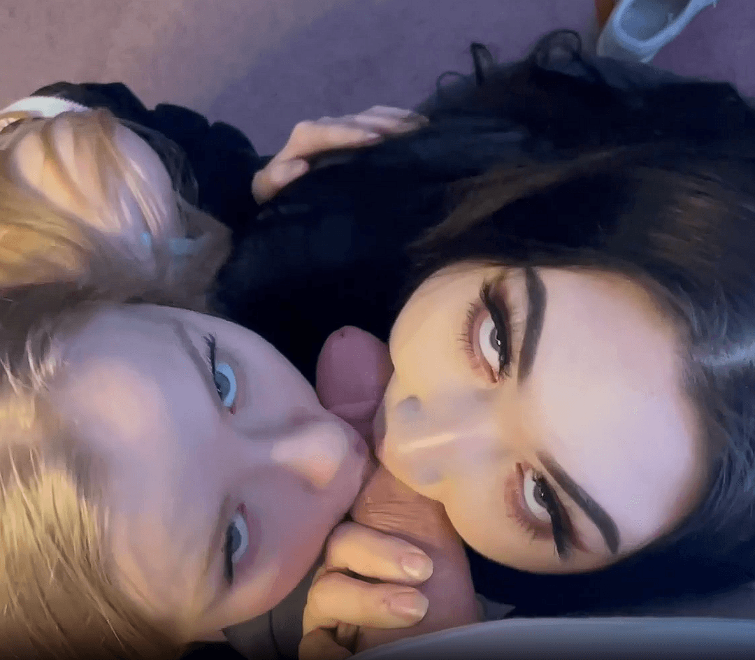 double pov blowjob from two horny besties