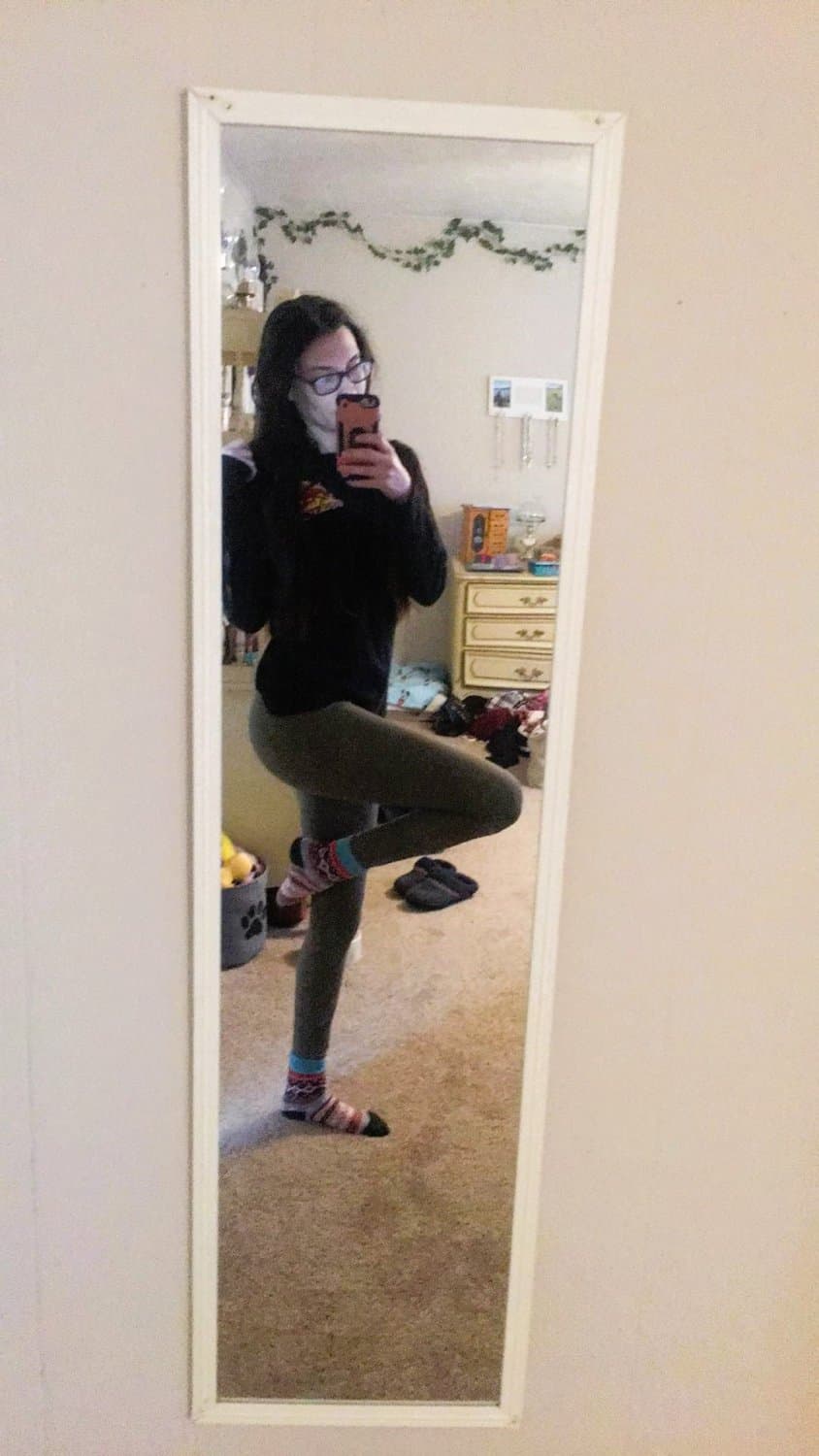 my fuzzy socks and leggings