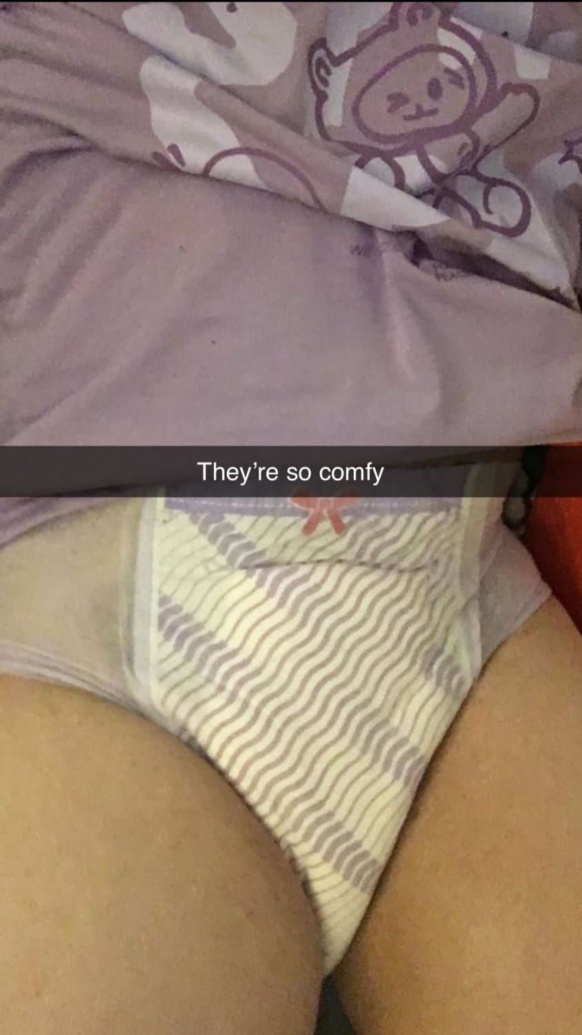 Hot blonde teen in diapers