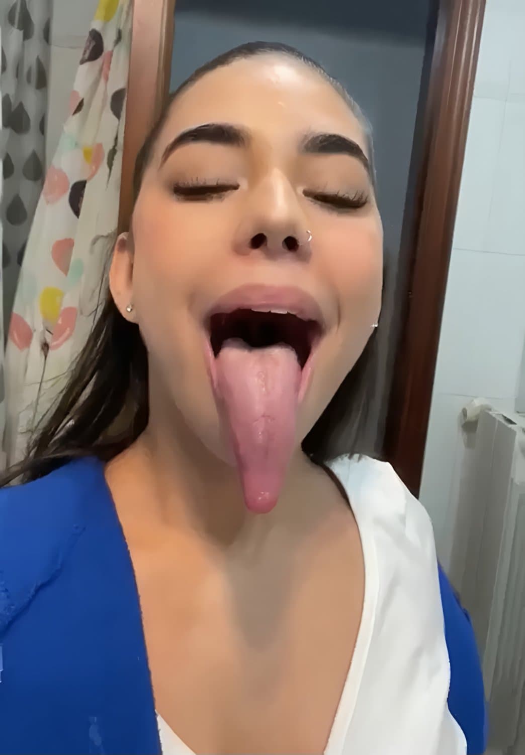 Noa Blanco long tongue fetish