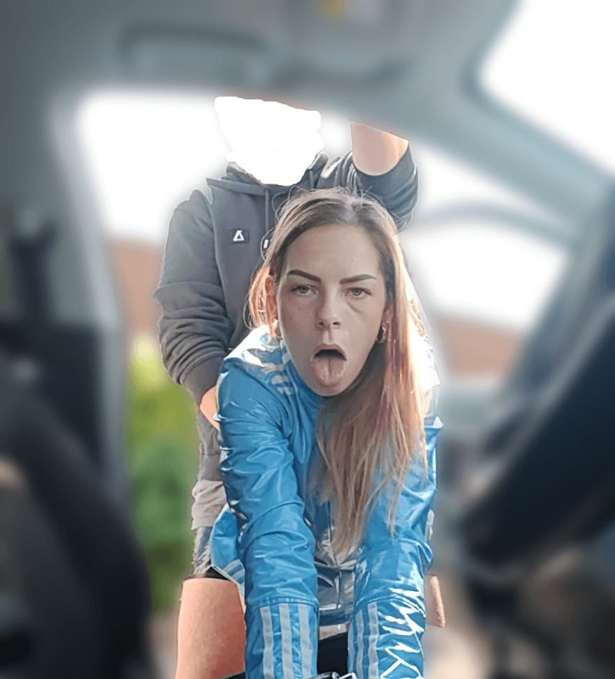 Fucked in Adidas Latex dress