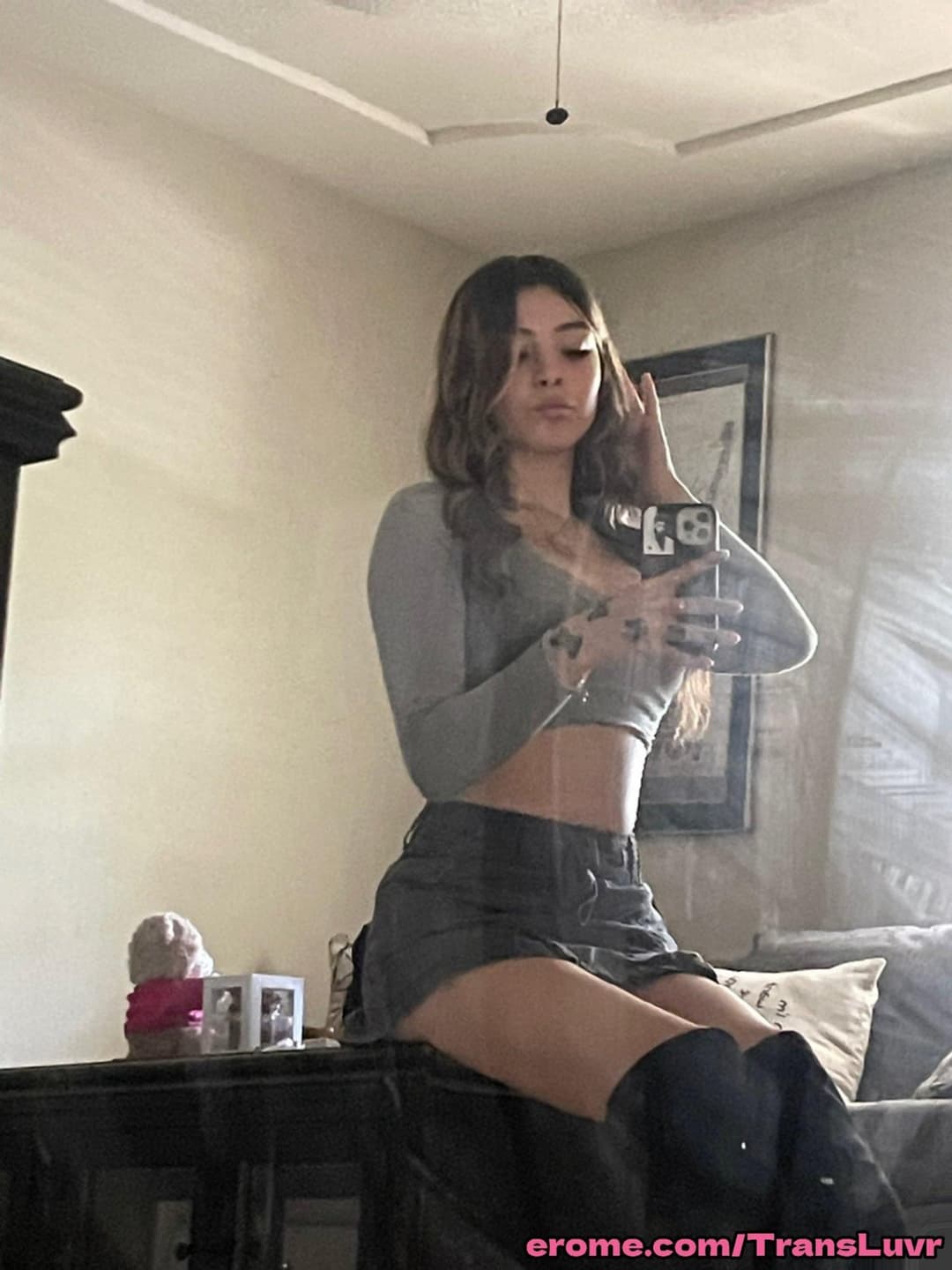 Cute Trans Latina Likes Fingering Her Tight Asshole [Femboy, Blowjob, Tranny, Trap, Dildo]