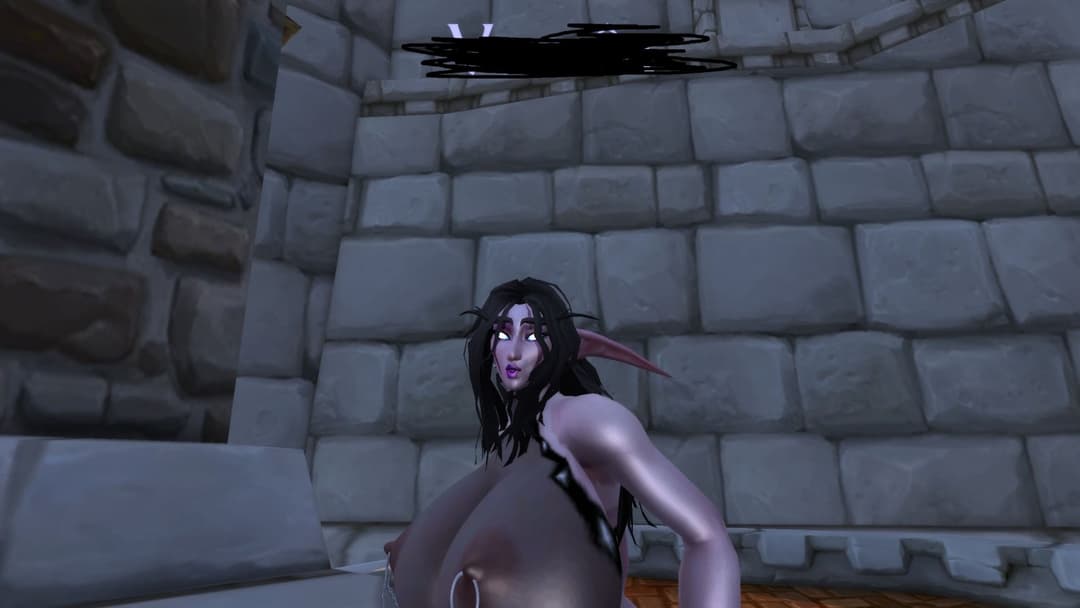 SPADED elven BANBAIT gets leashed and cleaned out