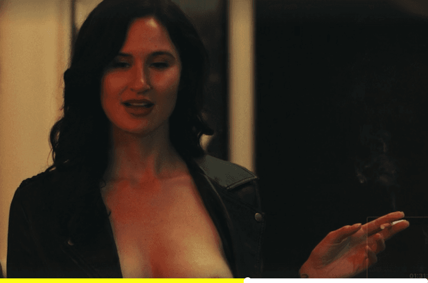 Click to view full size smoking horror hottie from horror movie A