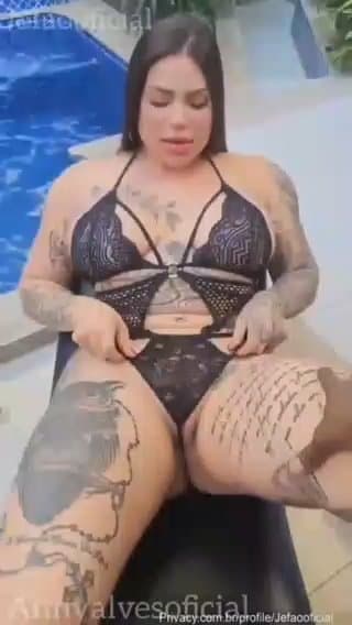 Hot tattooed brunette fucking with black guy part two