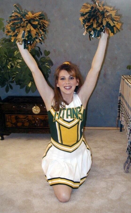 Patti as a cheerleader