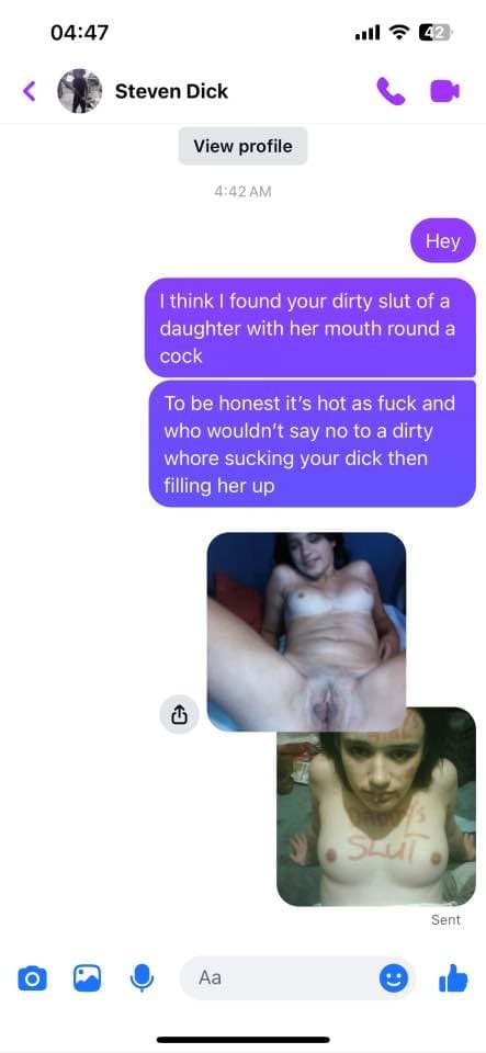 Ur dad never blocks anyone he loves to receive ur pics and vids siobhan ur own dad wanks 2u