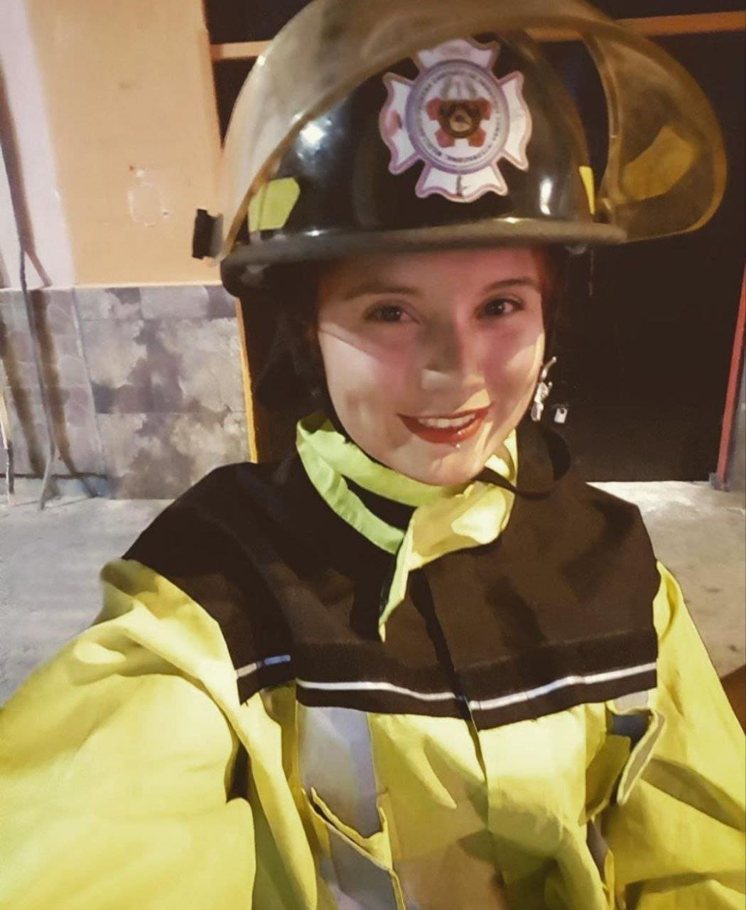 Firewoman redhead  hot