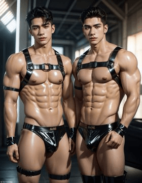 Click to view full size GAY A.I. MUSCLE MEN IN LINGERIE ???????