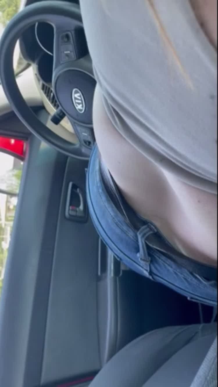 Dunkin donuts manager giving hear in car