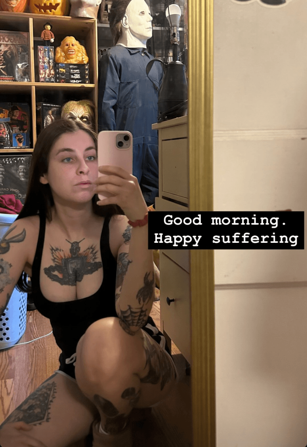 Click to view full size Great thick ass on this stupid slut. She barely smiles tho. Maybe a dick in her mouth will fix that.