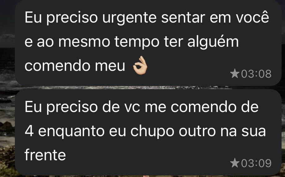 Namora putinha se exibindo pro uber e no whats