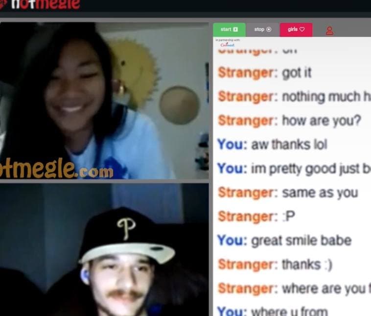 Beautiful Omegle Asian has fun with handsome guy in live sex chat