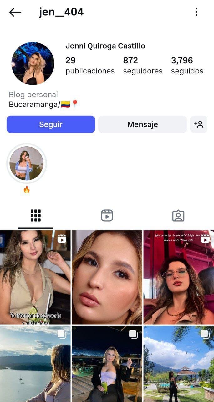 Jenni Quiroga Castillo Webcam Colombiana bucaramanga