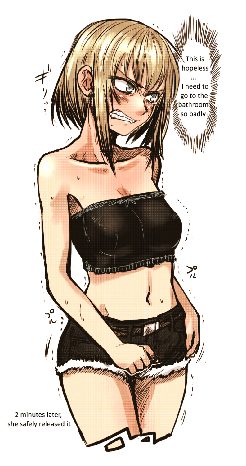 Random anime girls pissing themselves