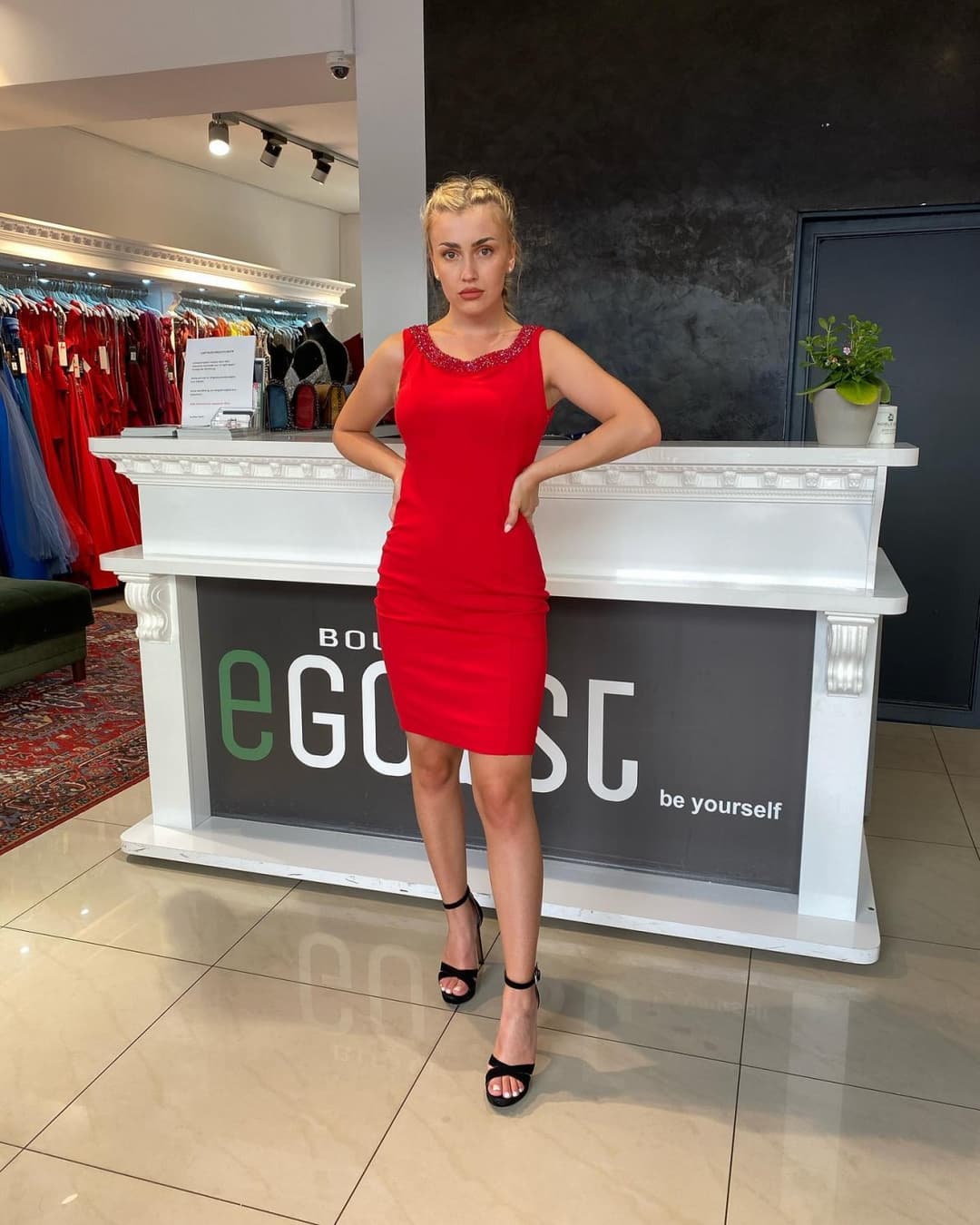 Hot Blonde bosnian slut from Austria with amazing dress - austrian girl from bosna,legs feet ass