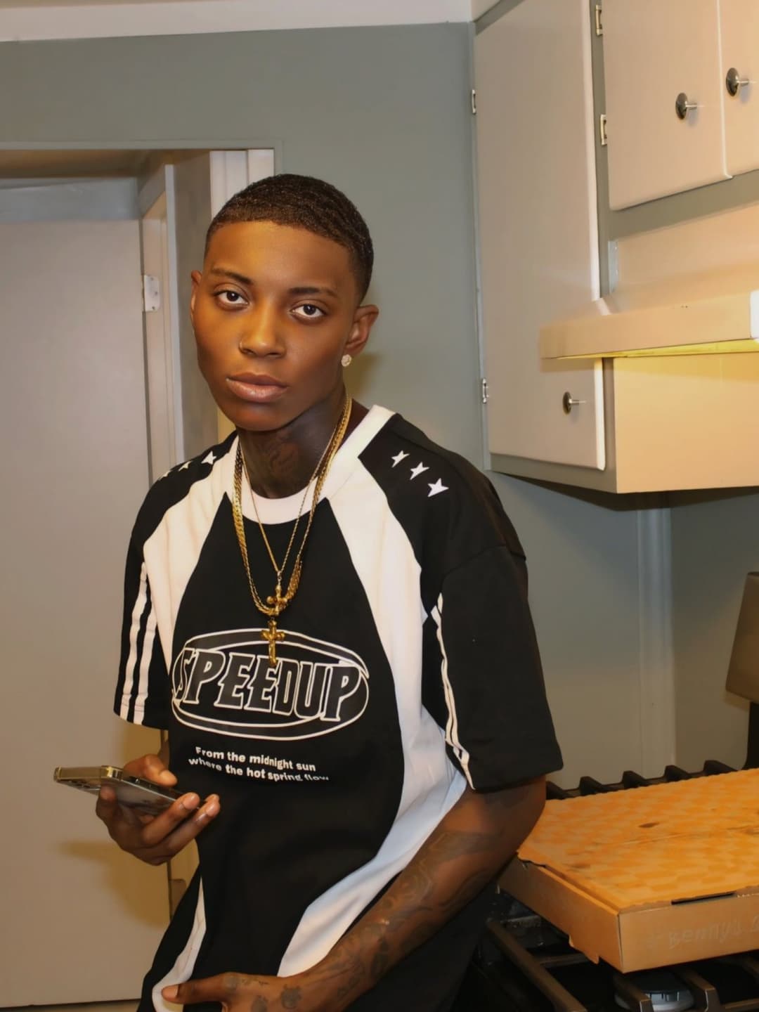 Short hair Black dyke stud ebony tomboy Taj P5