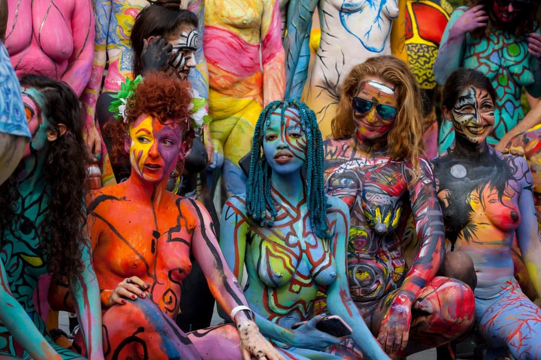 Body painting day in NYC