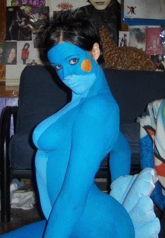 my favourite mudkip girl - bodypaint
