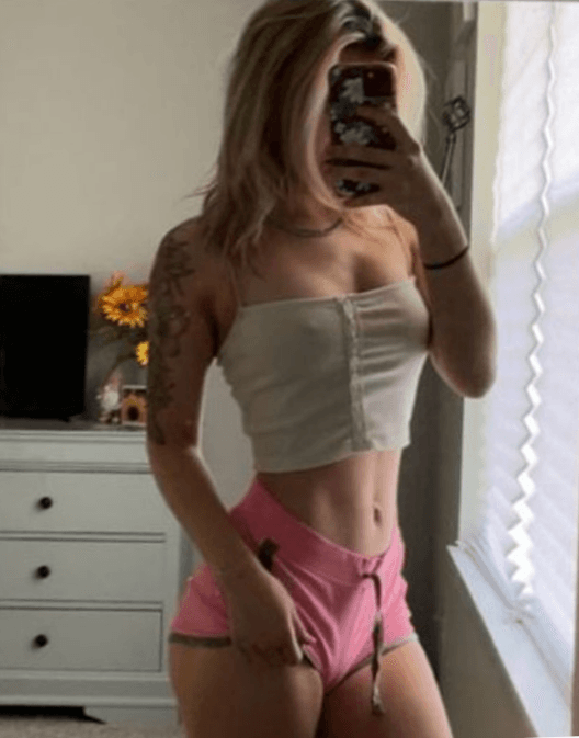 Hot girl Big boobs pretty face slut Nice legs in shorts