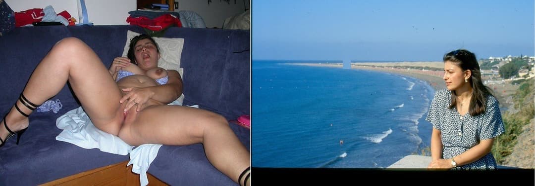 Lucia in Blue lingerie and High heels