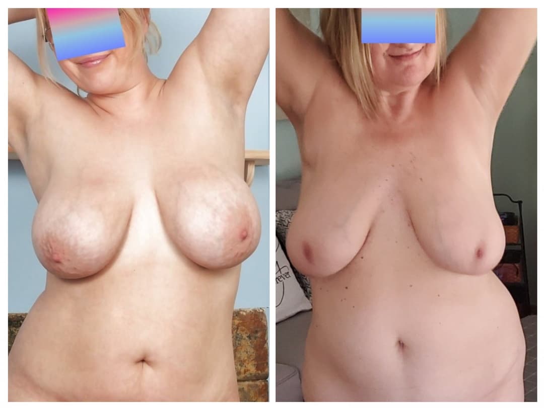 COLLAGE Side by Side Comparison Blonde wifes