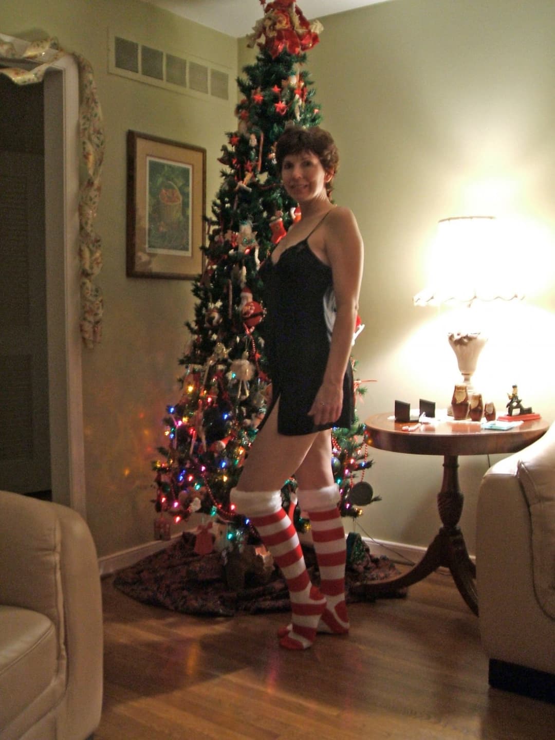 Christmas Memories MILF Nude by Christmas Tree 2