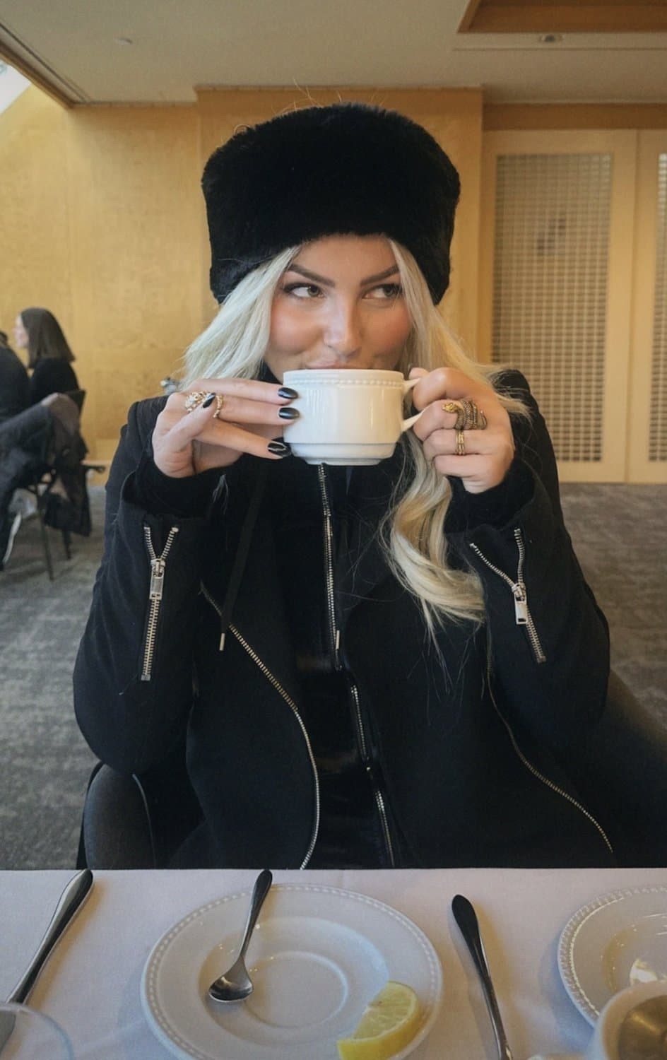 Innocent Blonde bombshell Caroline in desperate need of a cock