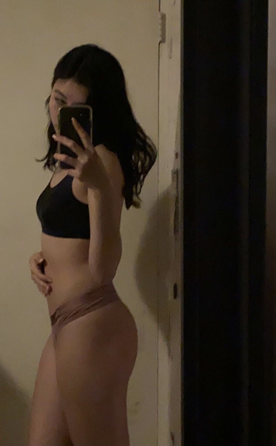 ASIAN Goth Girl in Calvin Klein Panties LEAKED! Nudes included! Fap to her submissive body!