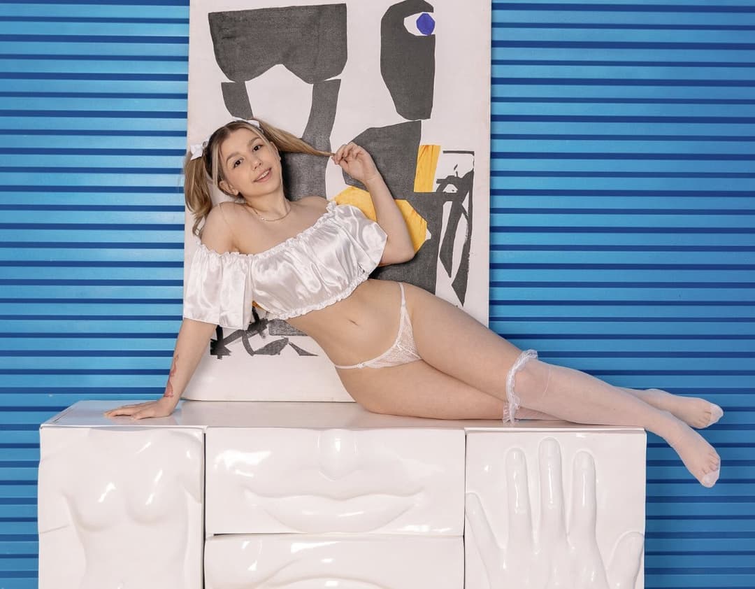 Click to view full size Perky perfect tits blonde teen