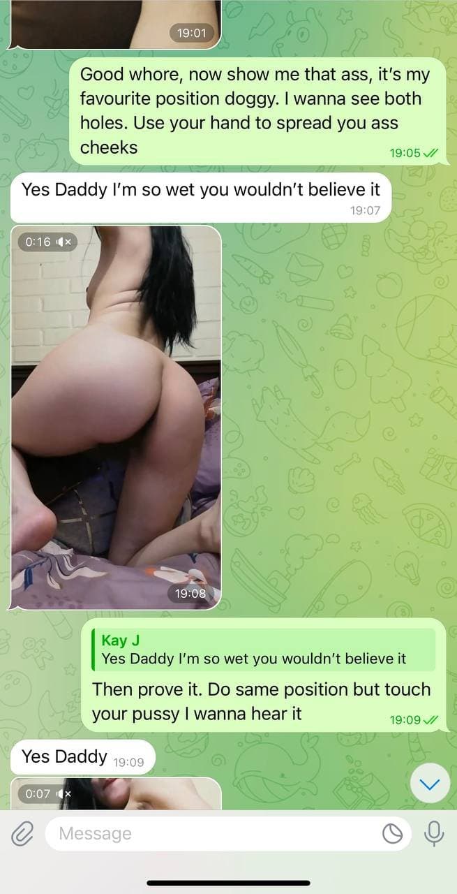 New cheating slut used and almost caught by bf at the end