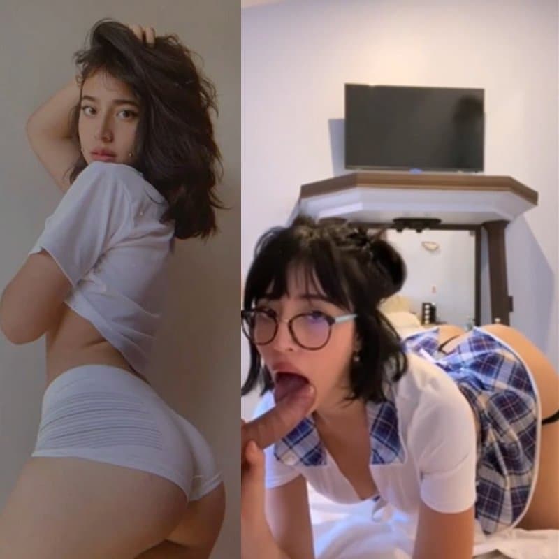 Cute Nerd asian girl horny as fuck