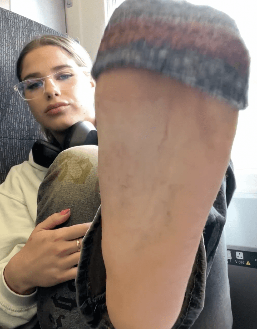 Click to view full size Shameless Foot Slut on the Train