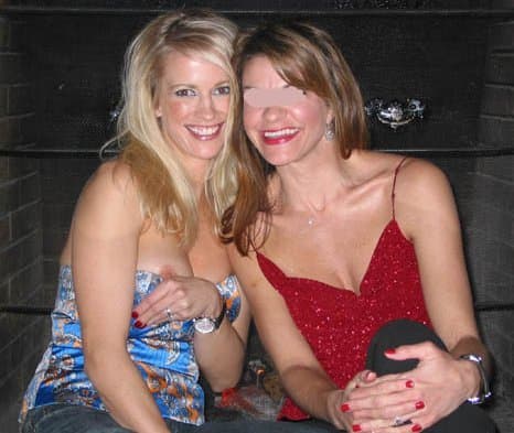 Blonde Hotwife drinks cum from a wine glass