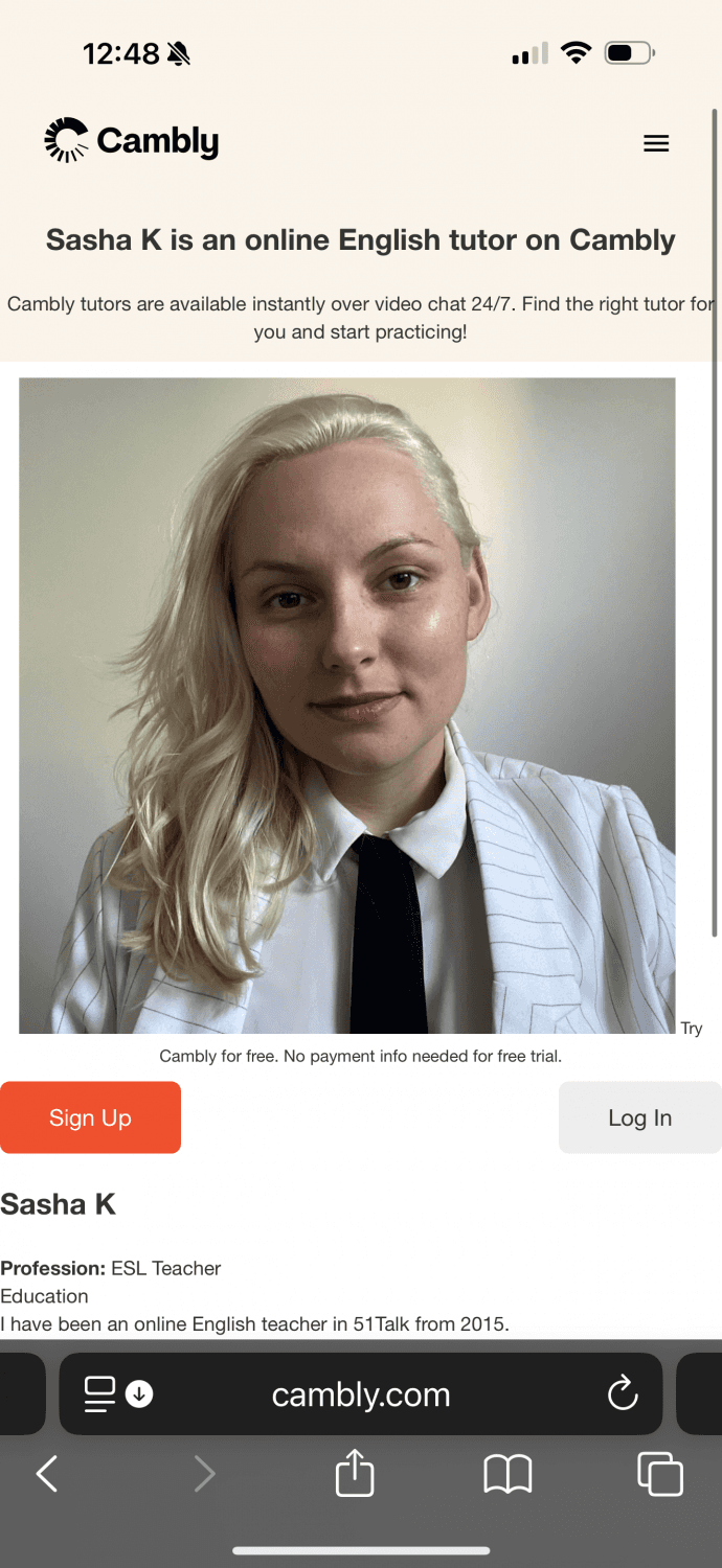 Webslut English teacher Sasha Kuzmić