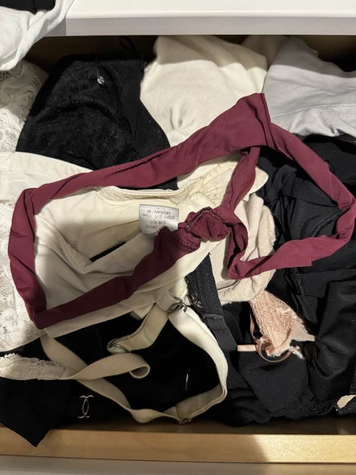 Alexis and Sarah. Brother gave me the pics. He is wearing her panties. Kik him and degrade him.